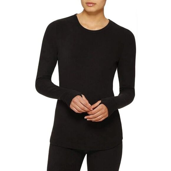 Cuddl Duds Tops - Cuddl Duds Women's Long Sleeve Crewneck Top - Black